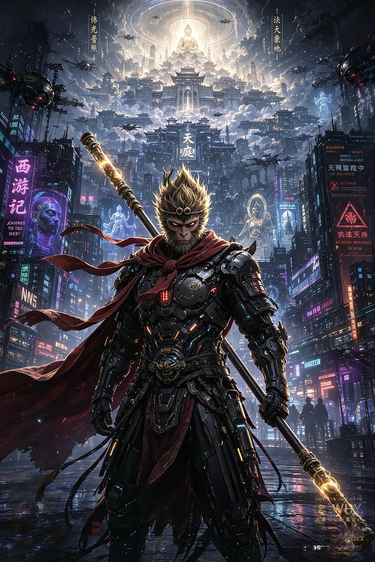 赛博西游·神话新生（图ZNDA4NTU5ODAw） - AI作品 - 站酷设计师LjrGloria原创素材 - 站酷ZCOOL