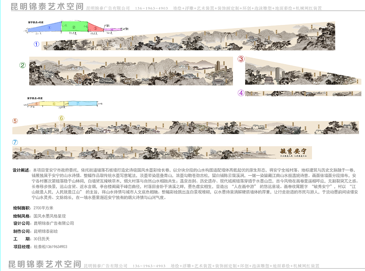 安宁市政府委托设计制作安宁历史文化墙绘长卷锦泰彩绘(图ZNDA4NTgxNzE2) - 其他手工艺 - 站酷设计师云南锦泰彩绘原创素材 - 站酷ZCOOL
