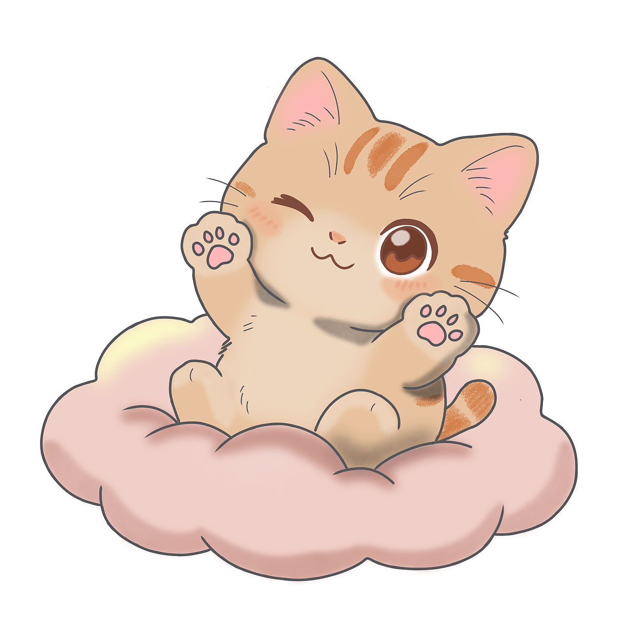 手绘猫咪系列（图ZNDA4NTg2NzQw） - 艺术插画 - 站酷设计师手绘鲸鱼捧着星星原创素材 - 站酷ZCOOL