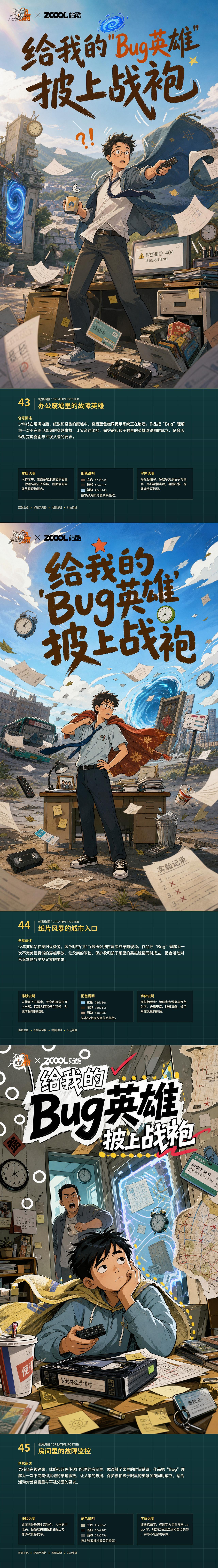 给我的“Bug英雄”披上战袍《不成功穿越指南》AI海报（图ZNDA4NTkyNjE2） - AI作品 - 站酷设计师上分吧Pt原创素材 - 站酷ZCOOL