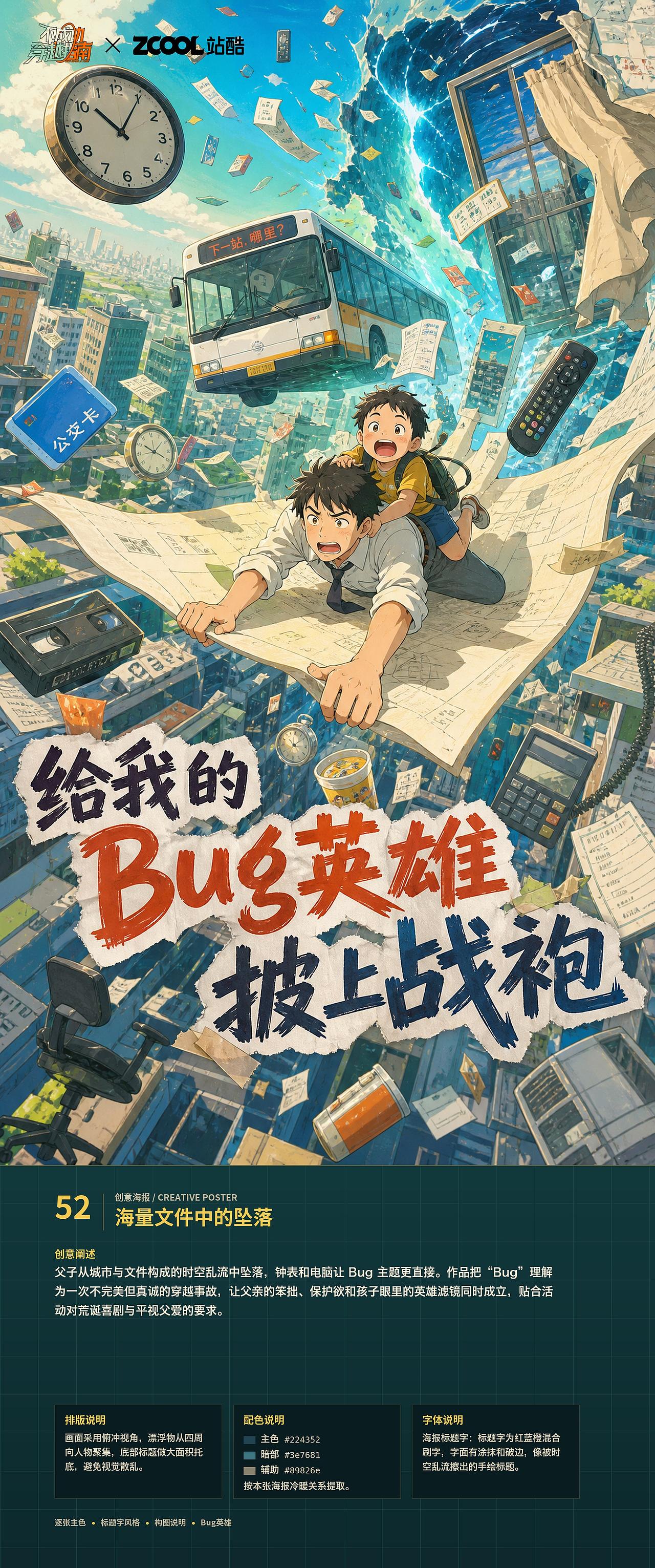 给我的“Bug英雄”披上战袍《不成功穿越指南》AI海报（图ZNDA4NTkyNjI4） - AI作品 - 站酷设计师上分吧Pt原创素材 - 站酷ZCOOL