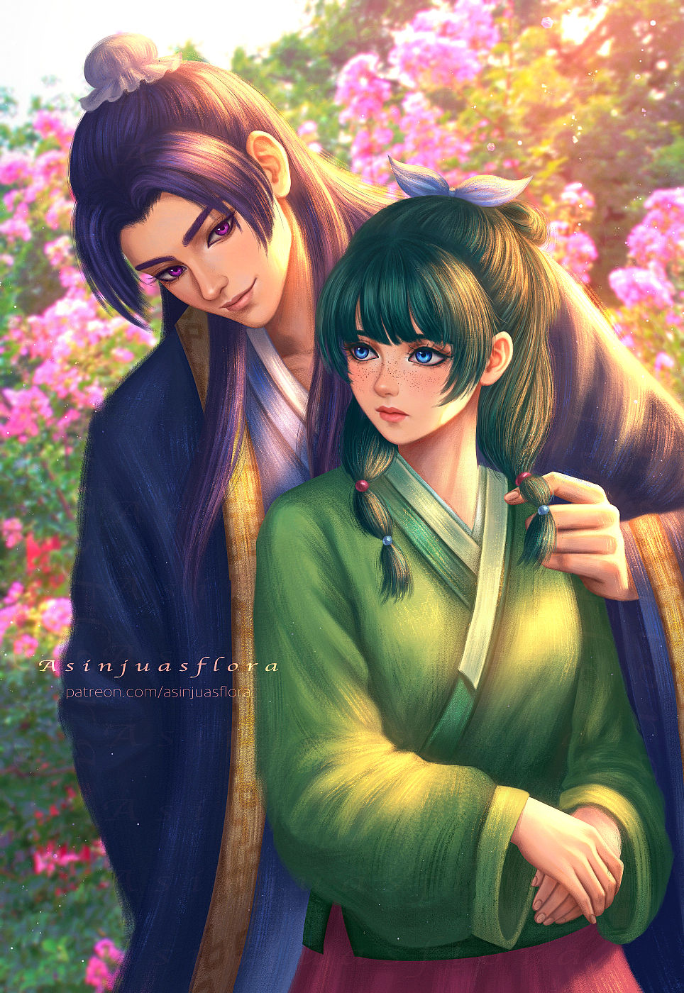 药屋少女的呢喃-猫猫x壬氏 同人插画（图ZNDA4NTk0ODQ0） - 商业插画 - 站酷设计师Asinjuasfloraart原创素材 - 站酷ZCOOL