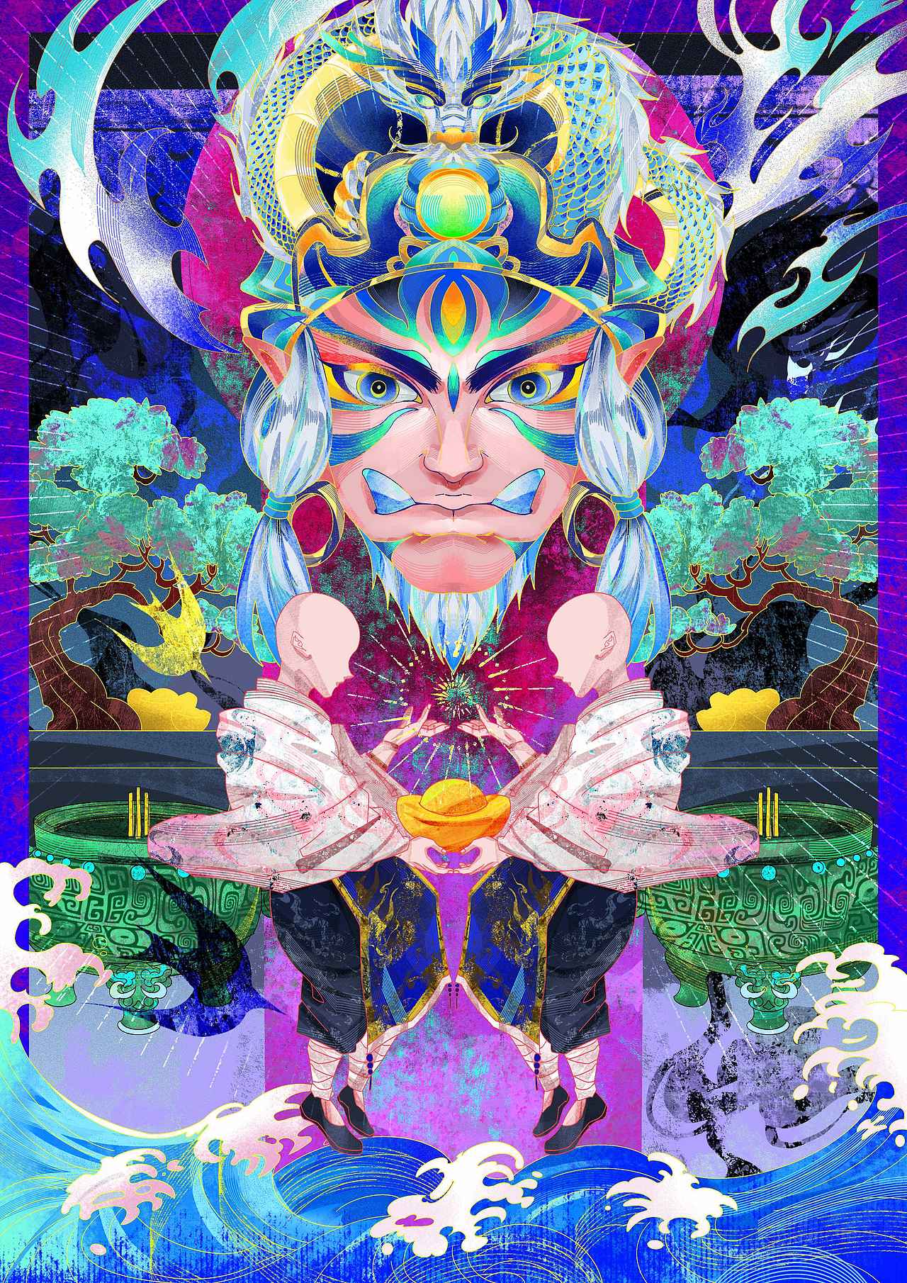 傩面练习作品（图ZNDA4NjAwOTcy） - 创作习作 - 站酷设计师湫屿Spoon原创素材 - 站酷ZCOOL