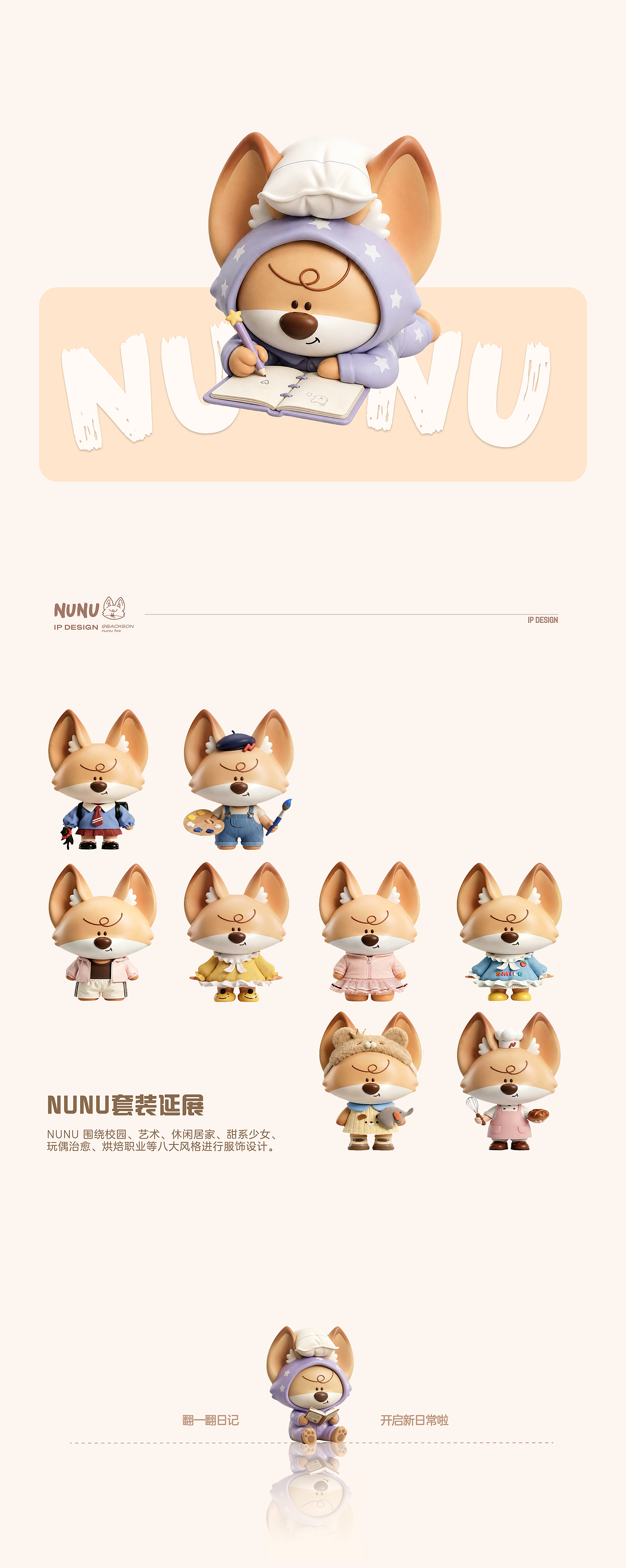 狐狸面包狗 | 小卡健康 陪伴 IP「NUNU」的食光漫游录(图ZNDA4NjE2Mjk2) - IP形象 - 站酷设计师辣椒味的肉脯原创素材 - 站酷ZCOOL