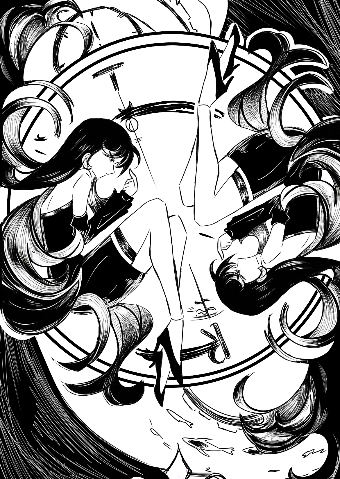黑白（图ZNDA4NjQxODA0） - 商业插画 - 站酷设计师NARCISSUSv原创素材 - 站酷ZCOOL