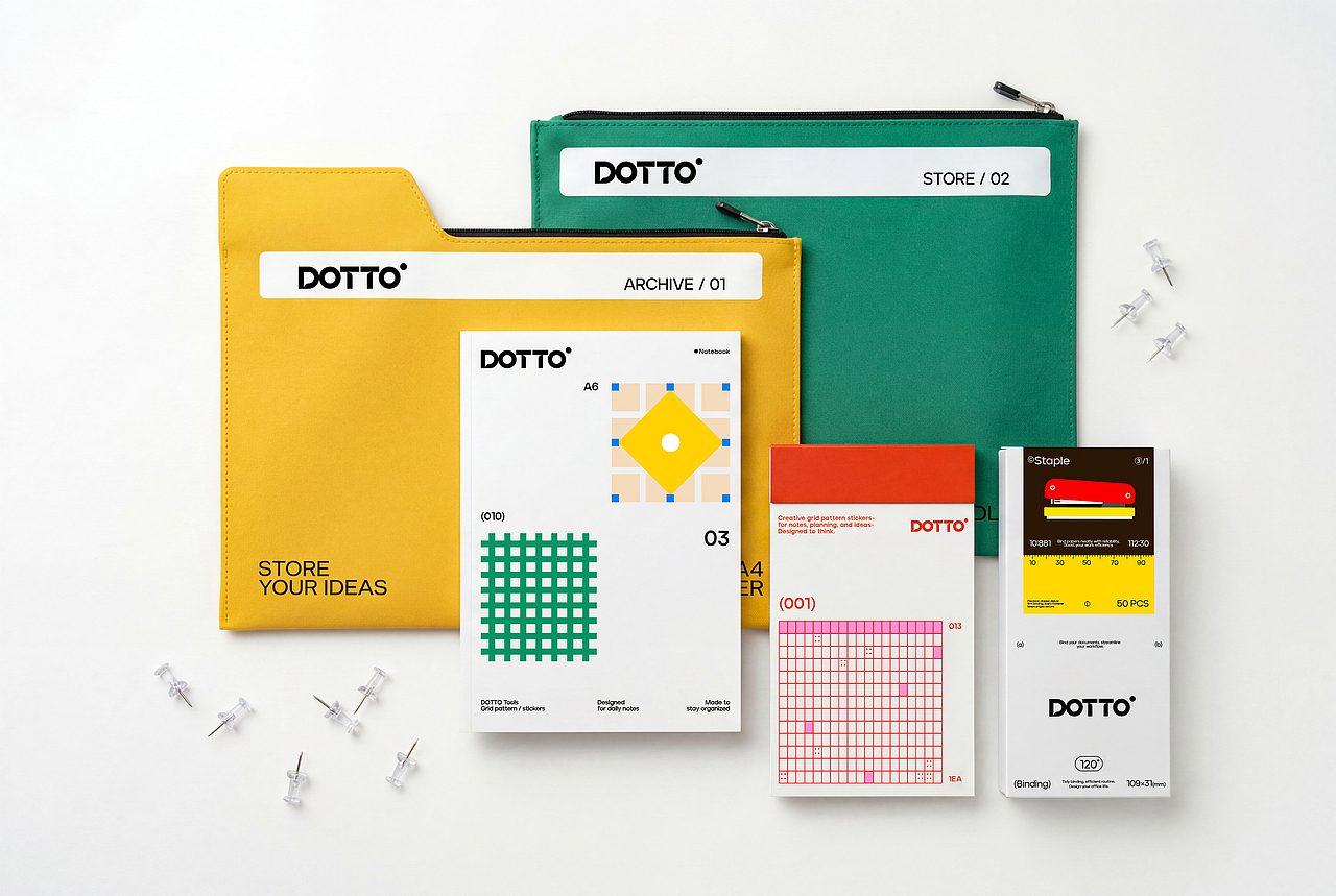 DOTTO文具品牌包装设计(图ZNDA4NjQ2MDk2) - 包装 - 站酷设计师青轶设计原创素材 - 站酷ZCOOL