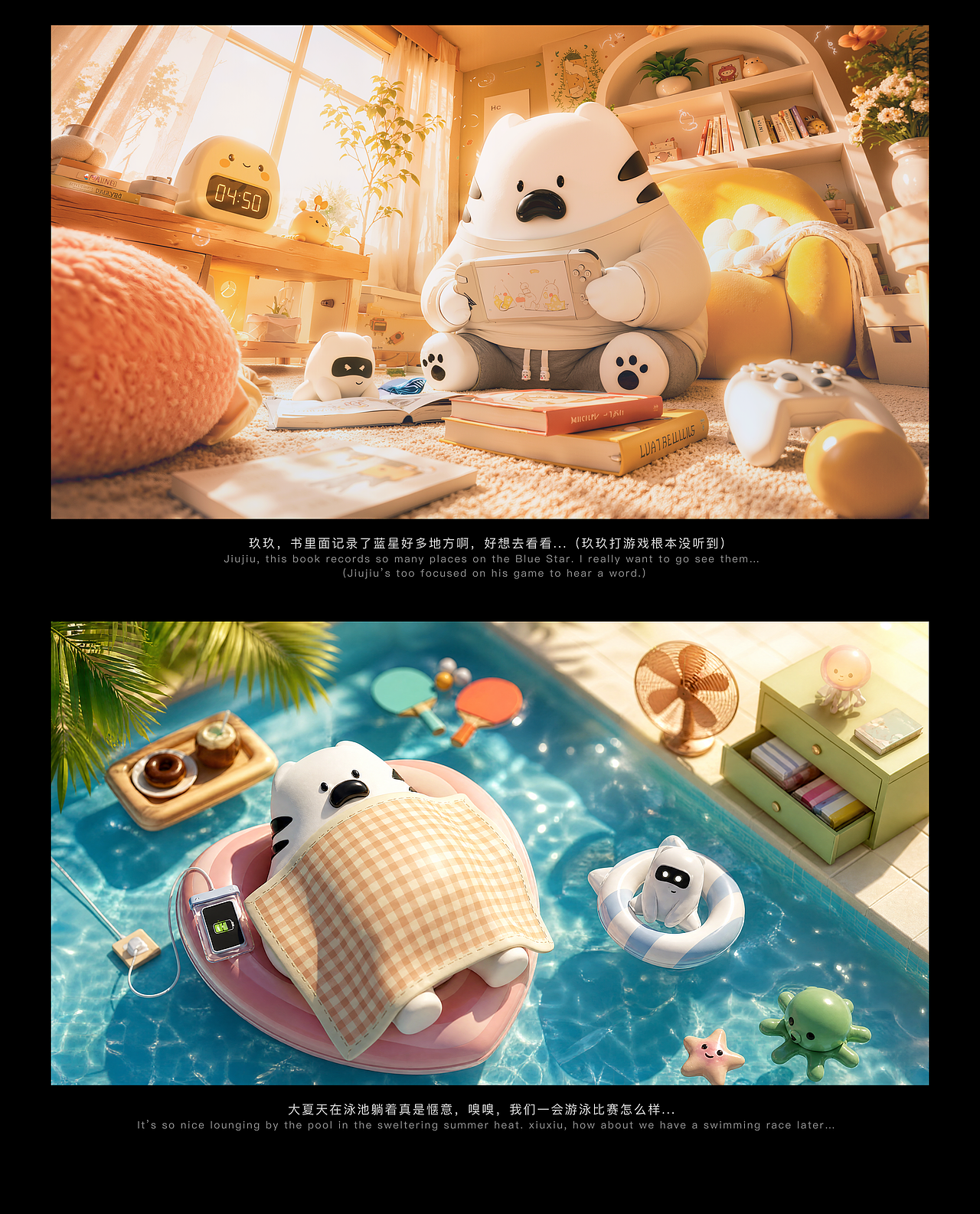 深度洞察的星际记者 | 陪伴型 IP「玖玖 & 嗅嗅」(图ZNDA4NjUzNDI0) - IP形象 - 站酷设计师转角撞到鱼鱼原创素材 - 站酷ZCOOL