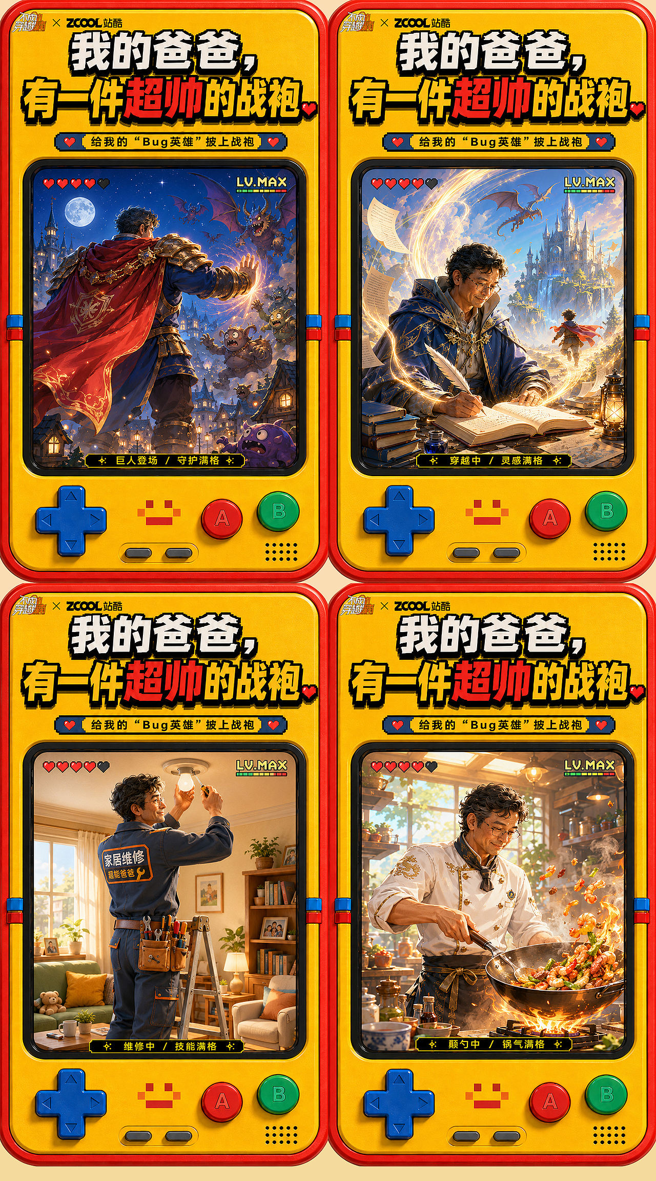 我的爸爸有件超帅的战袍(图ZNDA4NjY4ODg4) - AI作品 - 站酷设计师涟西原创素材 - 站酷ZCOOL