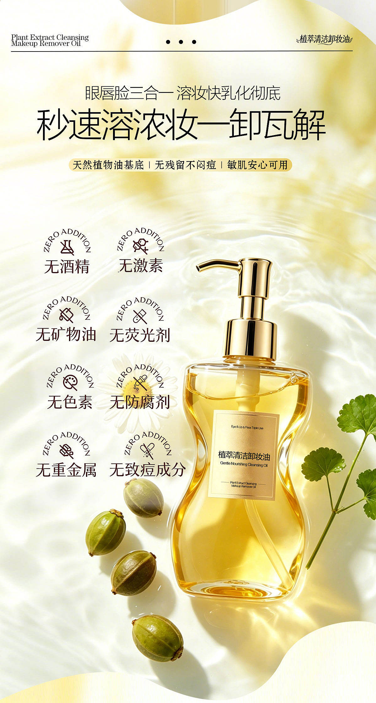 植萃清洁卸妆油详情（图ZNDA4Njk1MzQw） - 产品 - 站酷设计师创意设计12原创素材 - 站酷ZCOOL