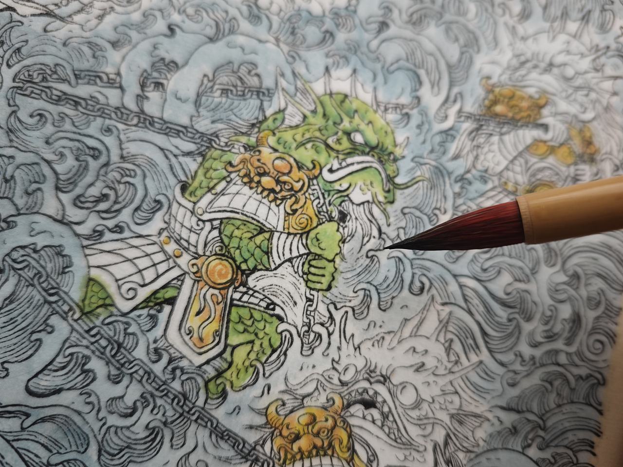 毣柞山海-北山经-发鸠山-精卫填海（图ZNDA4NzAyODYw） - 创作习作 - 站酷设计师毣余1980原创素材 - 站酷ZCOOL