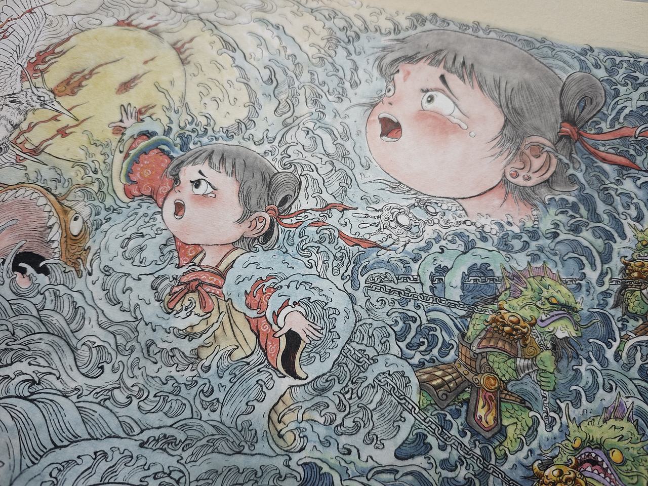 毣柞山海-北山经-发鸠山-精卫填海（图ZNDA4NzAyODcy） - 创作习作 - 站酷设计师毣余1980原创素材 - 站酷ZCOOL