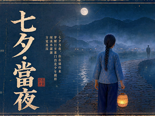 七夕当夜（个人主页-ZNzM3Nzk0MTI=） - AI作品 - 站酷设计师KinYip原创素材 - 站酷ZCOOL