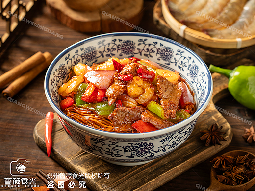 现炒浇头面拍摄 1