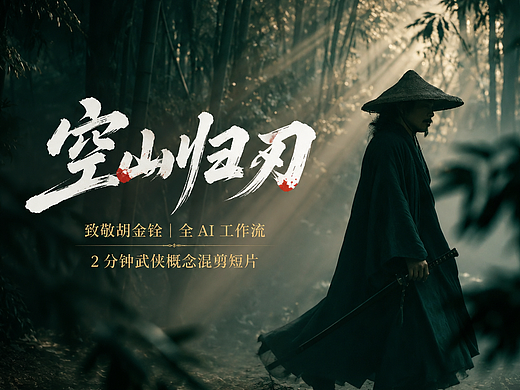 《空山归刃》2 分钟胡金铨国风武侠 AI 混剪短片创作
