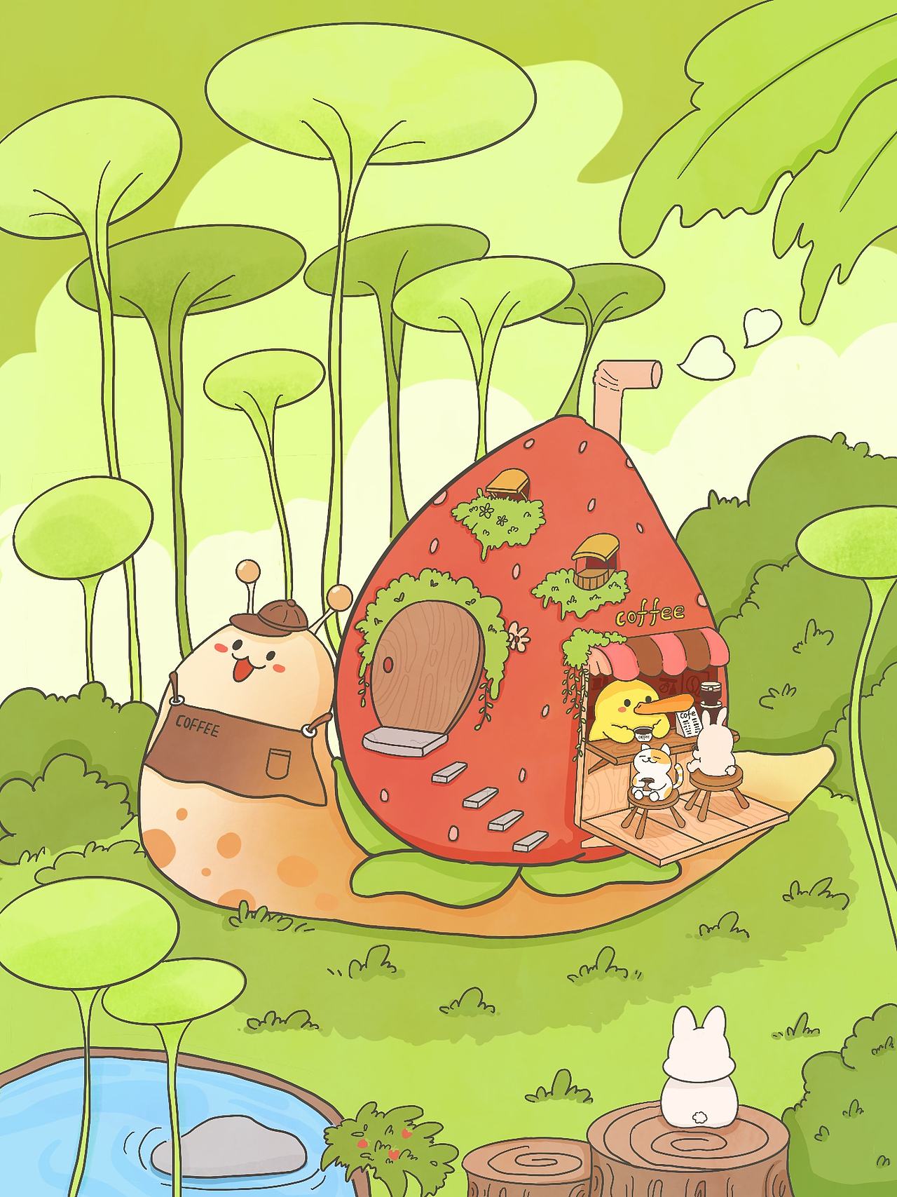 长嘴鸭的照片畅想系列（图ZNDA4NzQ1MTA4） - 儿童插画 - 站酷设计师插画师紫苏叶原创素材 - 站酷ZCOOL