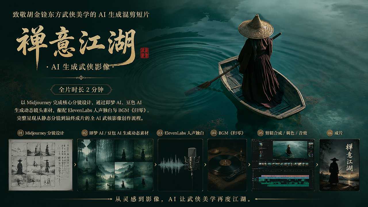 致敬胡金铨 | 短片创作全案记录（图ZNDA4NzU2OTg0） - AI作品 - 站酷设计师钰欣1原创素材 - 站酷ZCOOL
