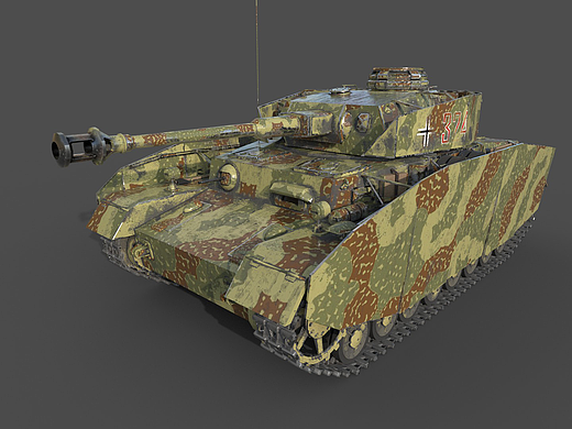【blender建模】IV号坦克H型