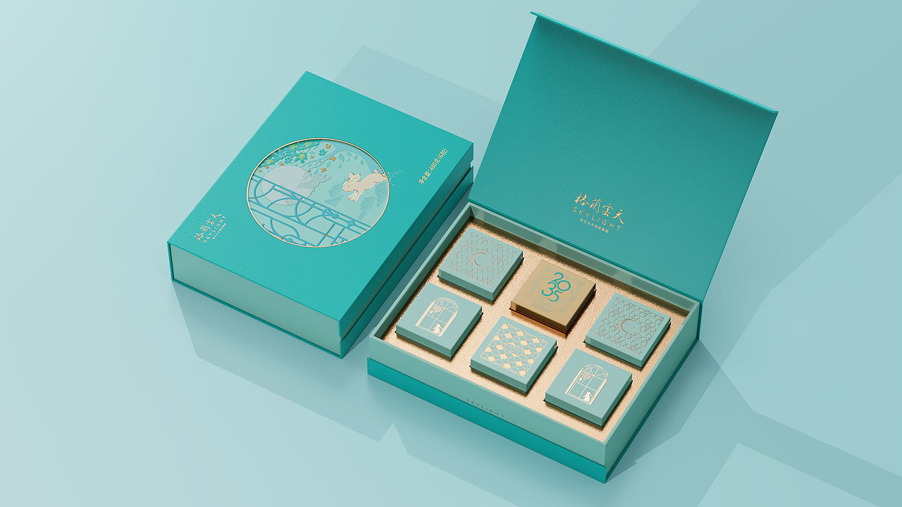 原创上市案例|格兰云天酒店中秋月饼礼盒设计(图ZNDA4Nzc4ODI4) - 包装 - 站酷设计师柏星龙设计原创素材 - 站酷ZCOOL