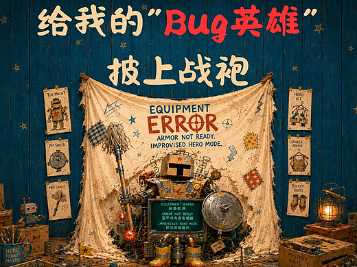给我的“Bug英雄”披上战袍——创作海报
