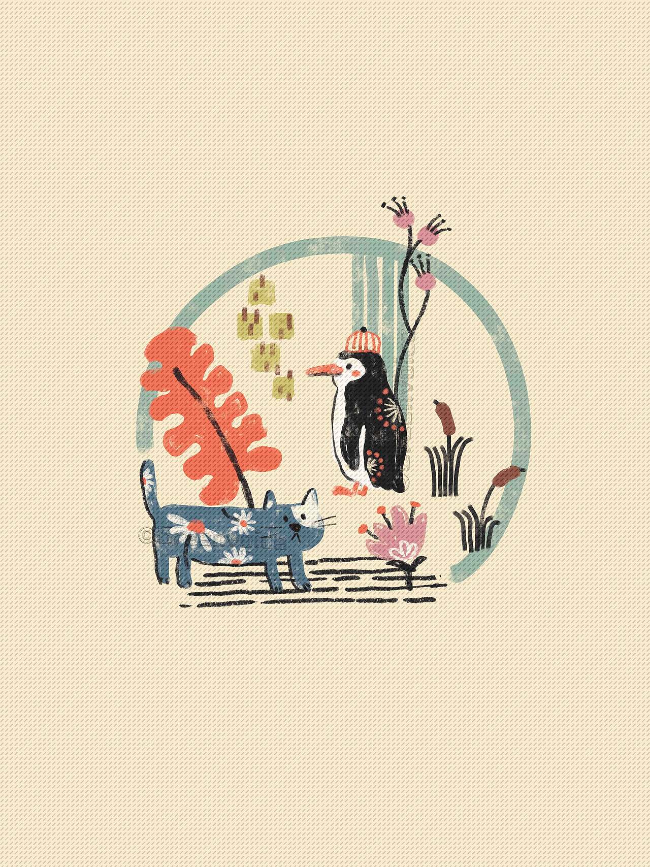 你在，我在，花儿也在（图ZNDA4Nzg2Nzcy） - 商业插画 - 站酷设计师绿瓷叮叮原创素材 - 站酷ZCOOL