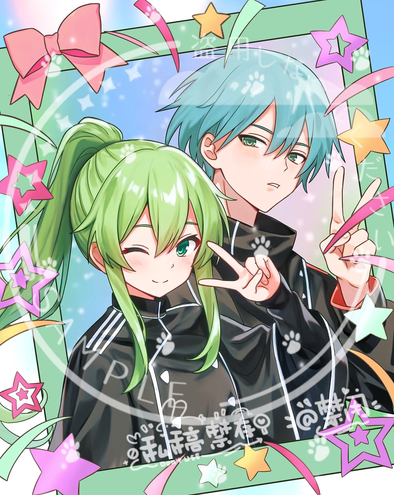 双人拍立得（图ZNDA4Nzg3MTY4） - 创作习作 - 站酷设计师蔷薇双子原创素材 - 站酷ZCOOL