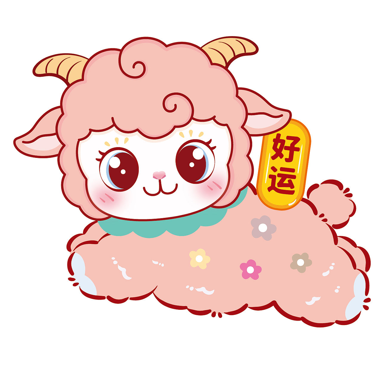 萌萌羊IP卡通形象 奔跑的小羊插画吉祥物（图ZNDA4ODA1ODA0） - 商业插画 - 站酷设计师阿茹生肖IP原创素材 - 站酷ZCOOL