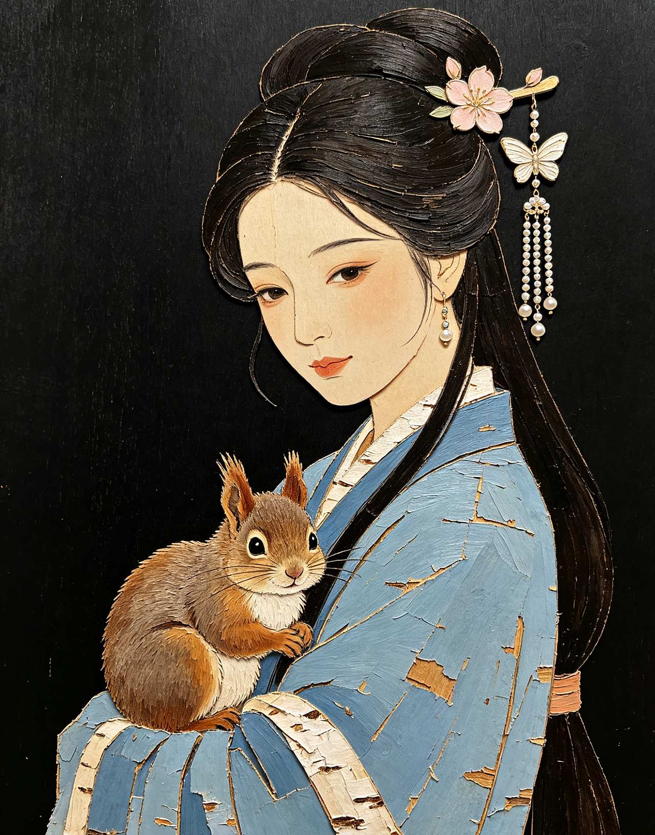 自然有诗，荒野有歌—原创桦树皮版动物类音乐海报壁纸（图ZNDA4ODA5OTI0） - AI作品 - 站酷设计师雪里莓工作室原创素材 - 站酷ZCOOL