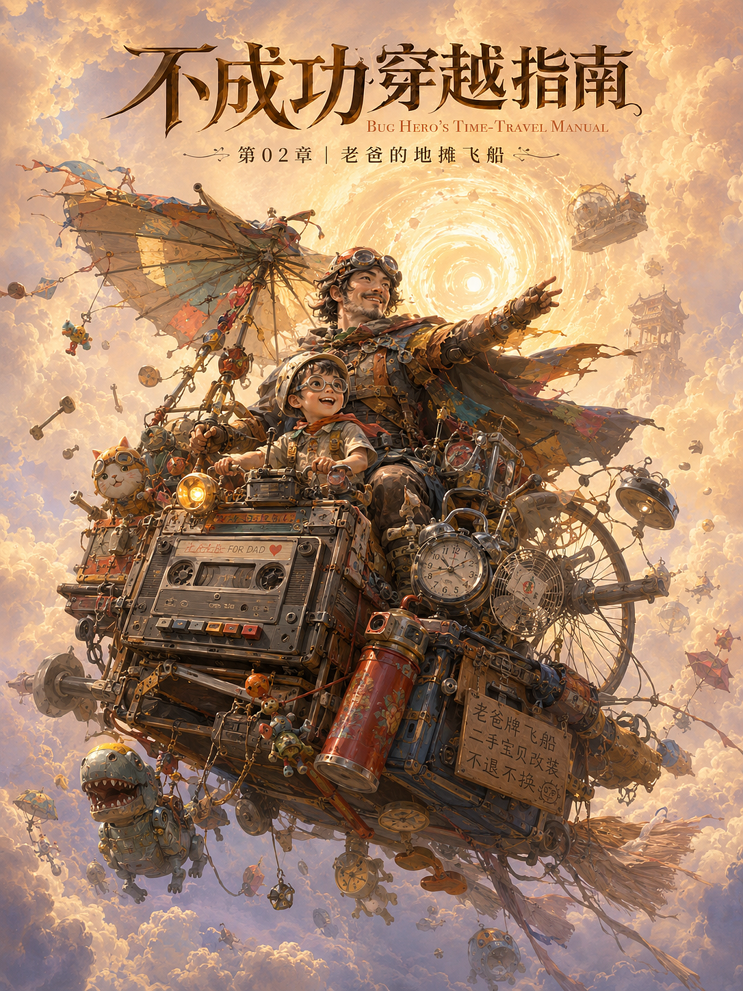 《不成功穿越指南:老爸的散装宇宙》(图ZNDA4ODIyMDg4) - AI作品 - 站酷设计师五月的枫叶原创素材 - 站酷ZCOOL