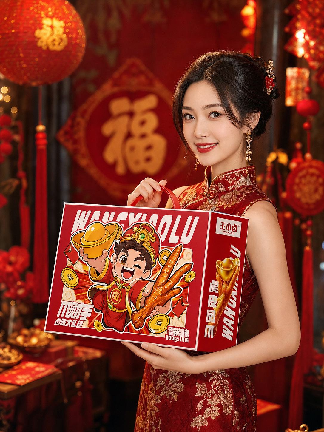 王小卤抓财手礼盒设计（图ZNDA4ODM0MzU2） - 包装 - 站酷设计师邪恶泡泡xux原创素材 - 站酷ZCOOL