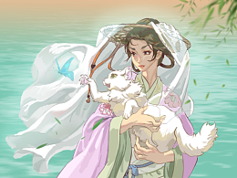 仕女抱猫图