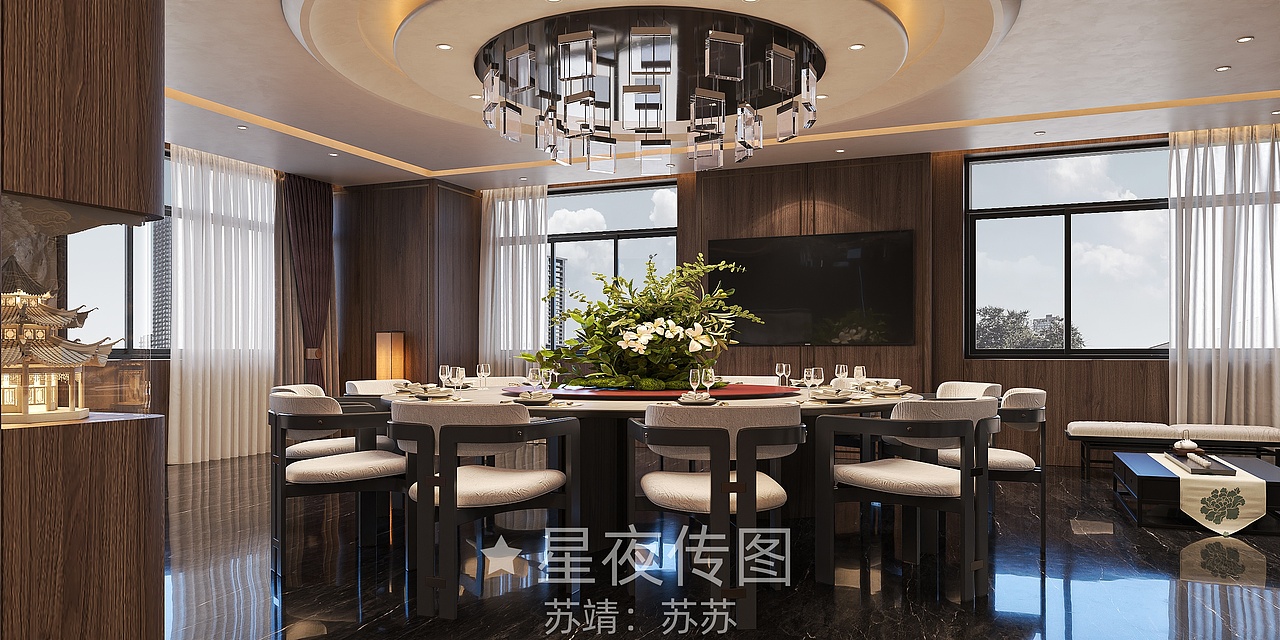 轻奢新中式混合会所一体化（图ZNDA4OTAyNjQ0） - 商业空间设计 - 站酷设计师苏子叶susu原创素材 - 站酷ZCOOL