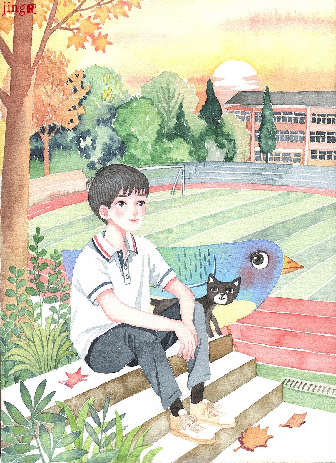 9 张治愈系手绘水彩人物插画|校园 / 国风 / 森系插画(图ZNDA4OTE5NjI0) - 商业插画 - 站酷设计师画儿晴天原创素材 - 站酷ZCOOL