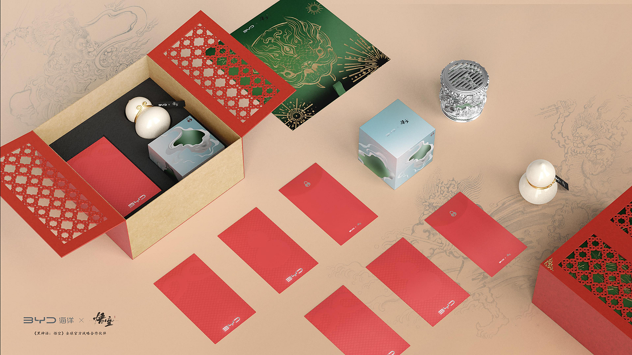 比亚迪X黑神话-海洋网新春海报&礼盒（图ZNDA4OTUwMTU2） - 品牌 - 站酷设计师鲲域传媒原创素材 - 站酷ZCOOL