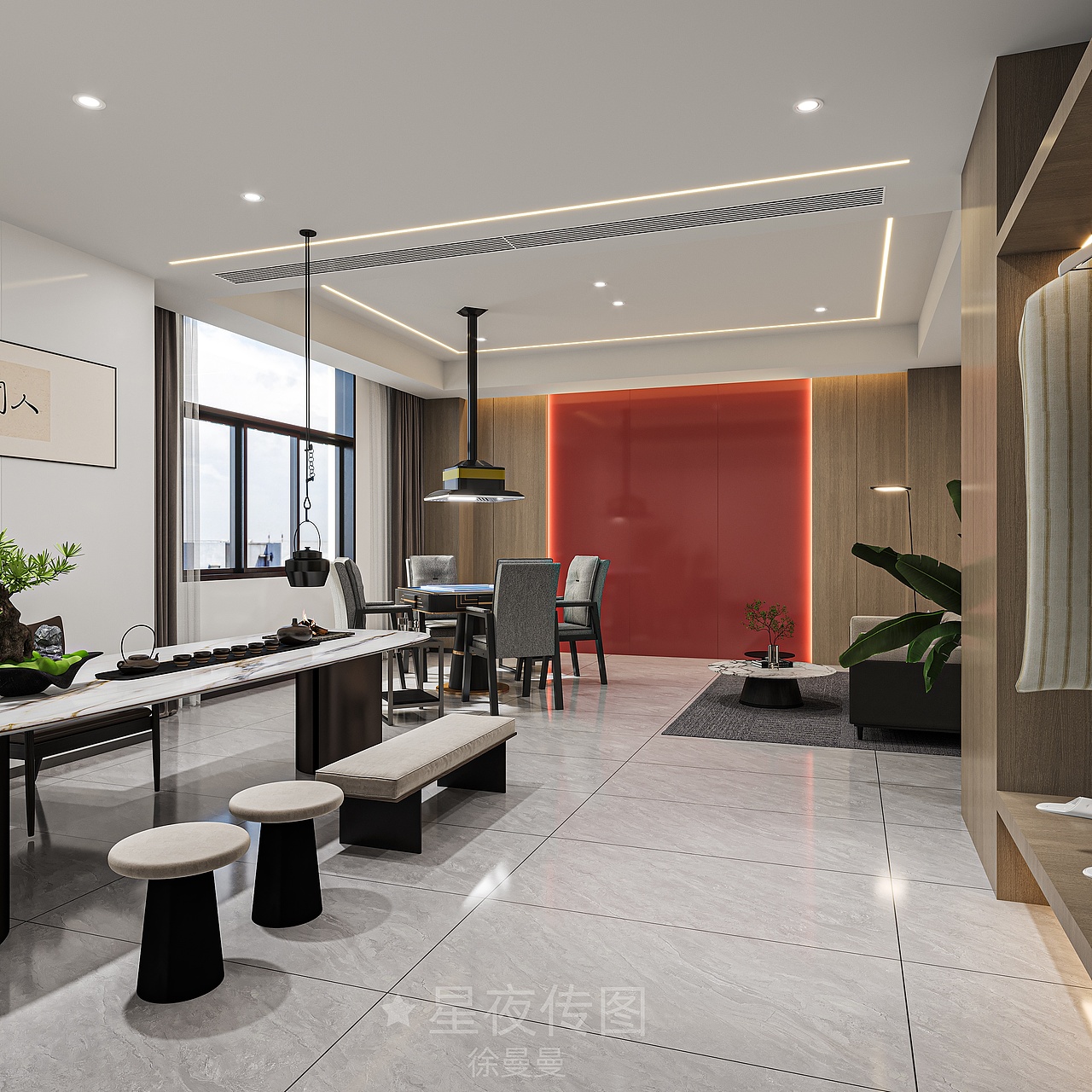 现代简约棋牌室 针对于装修预算不高的是一种不错选择（图ZNDA4OTU4OTQw） - 商业空间设计 - 站酷设计师Z94144900原创素材 - 站酷ZCOOL