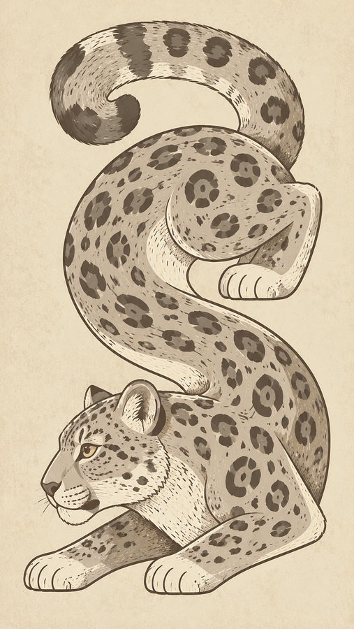 S-curve动物扁平插画提示词2