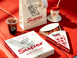 Super Pizza复古美式披萨品牌VIS全案设计