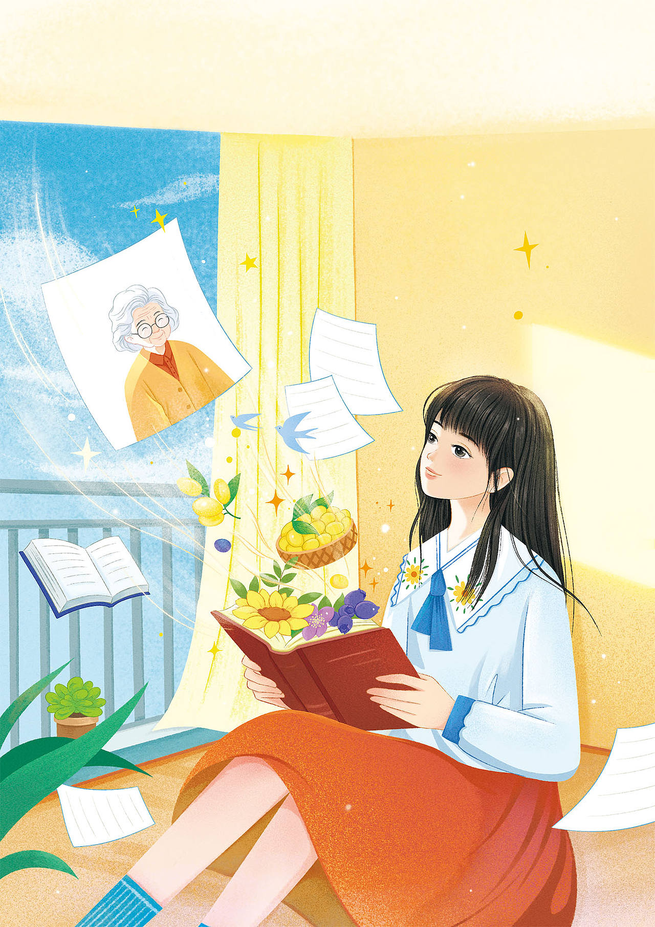 作文中高版插画（图ZNDA4OTY2NjQ0） - 儿童插画 - 站酷设计师默墨染原创素材 - 站酷ZCOOL
