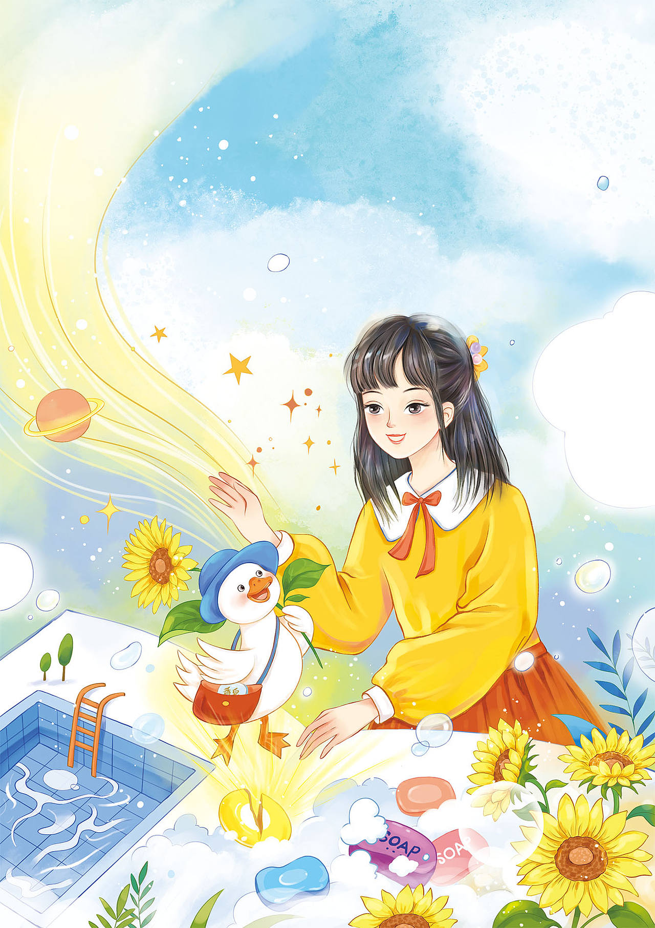 作文中高版插画（图ZNDA4OTY2NjUy） - 儿童插画 - 站酷设计师默墨染原创素材 - 站酷ZCOOL