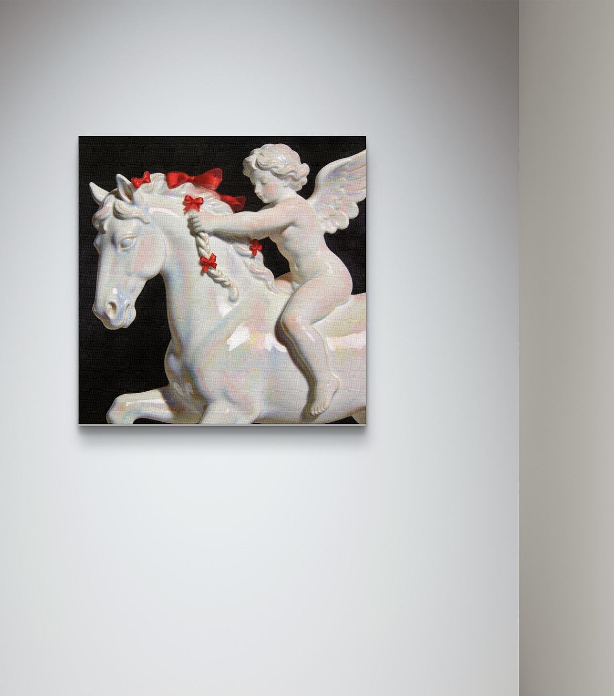 光影为鬃 Mane Woven of Light(真丝油画）（图ZNDA4OTY5ODg4） - 绘画 - 站酷设计师暘坤原创素材 - 站酷ZCOOL