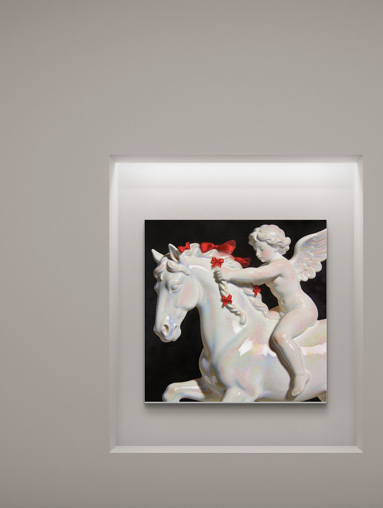 光影为鬃 Mane Woven of Light(真丝油画）（图ZNDA4OTY5ODg0） - 绘画 - 站酷设计师暘坤原创素材 - 站酷ZCOOL