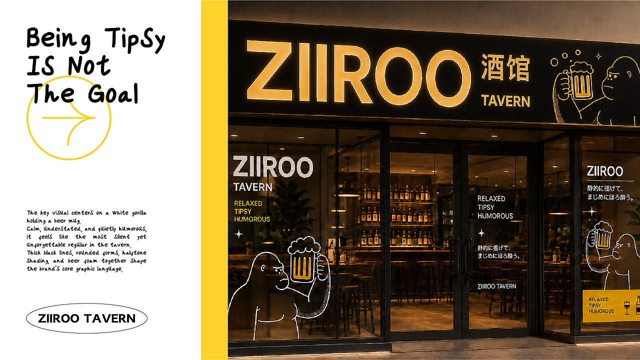 原创 | 酒馆品牌 | ZIIROO 酒馆（图ZNDA4OTg3MDI4） - 酒店餐饮设计 - 站酷设计师卓卓卓zhuo原创素材 - 站酷ZCOOL