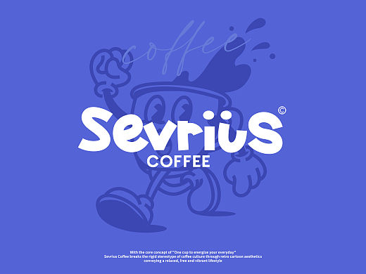 咖啡品牌设计/美式卡通logo设计/复古logo