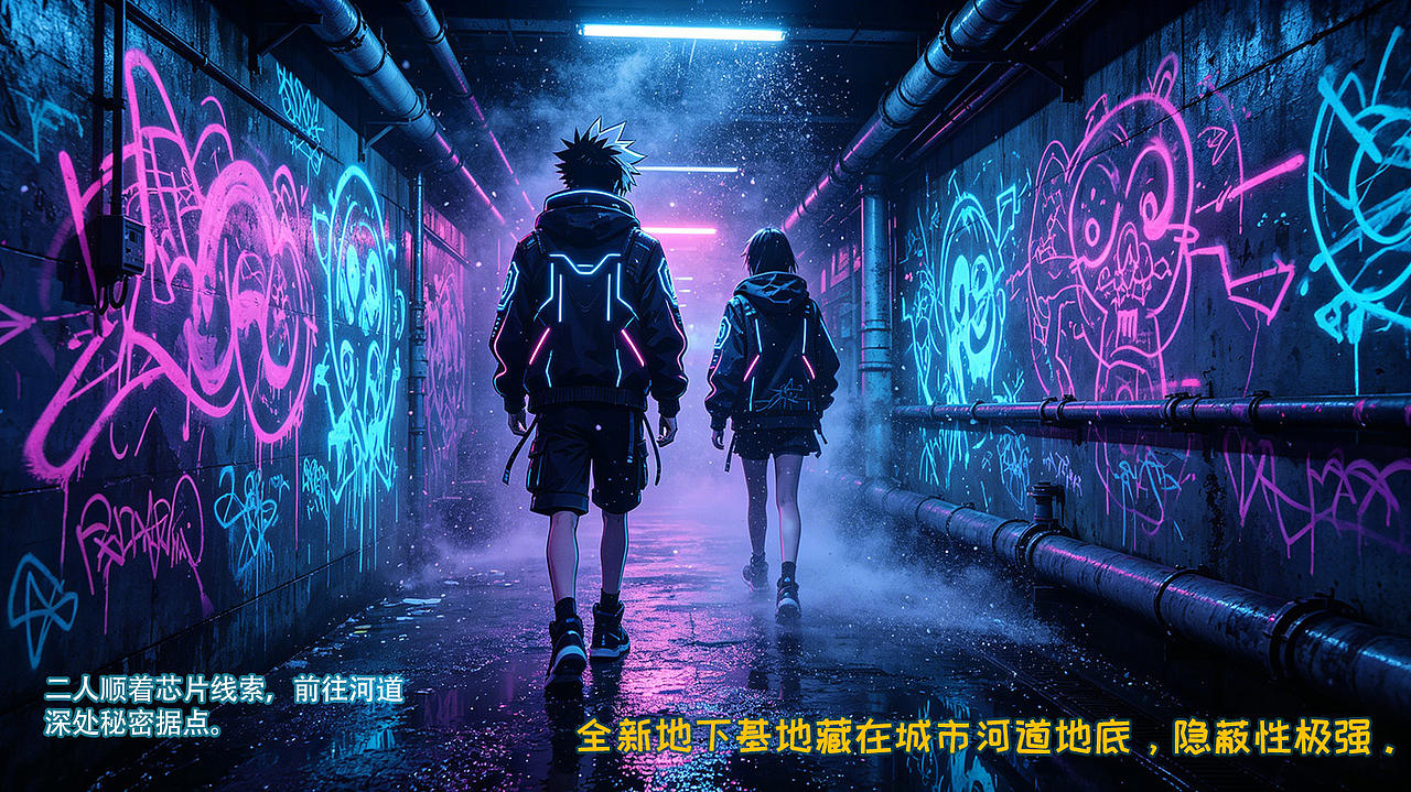 霓虹独行客・第二篇章《破碎讯号》（图ZNDA5MDAwNzg0） - AI作品 - 站酷设计师奇乐多原创素材 - 站酷ZCOOL