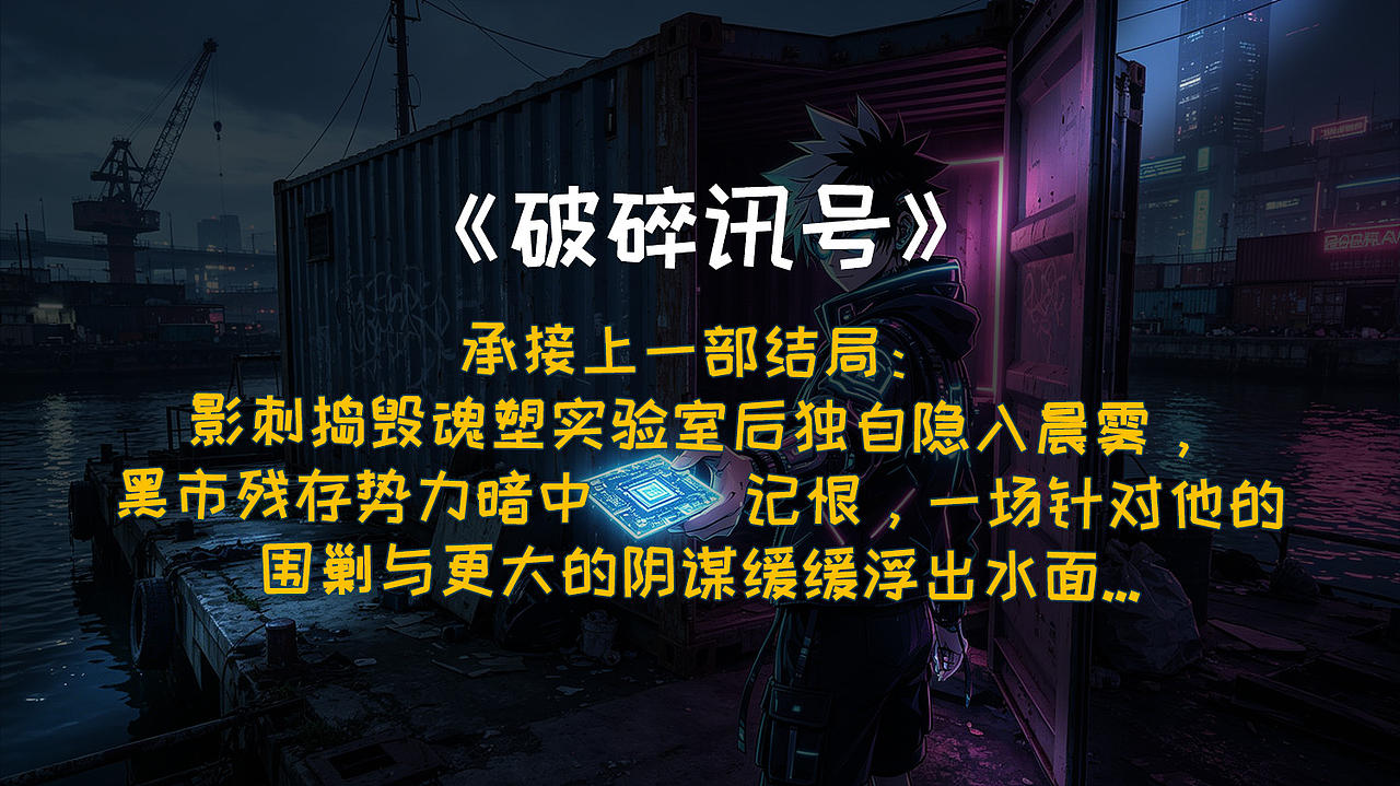 霓虹独行客・第二篇章《破碎讯号》（图ZNDA5MDAwNzY0） - AI作品 - 站酷设计师奇乐多原创素材 - 站酷ZCOOL