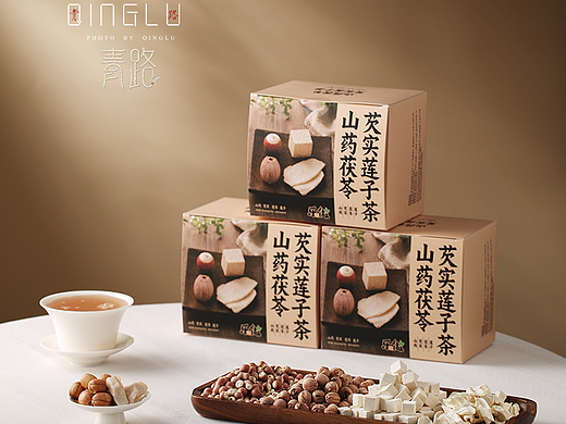 饮品摄影 | 四神汤山药茯苓芡实莲子茶
