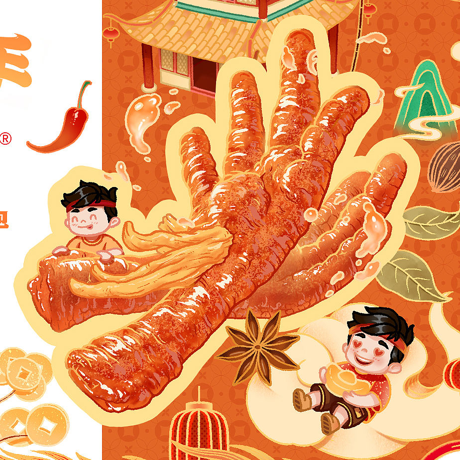 卤爪招财(图ZNDA5MDIzNzQ4) - 包装 - 站酷设计师RENHEK原创素材 - 站酷ZCOOL