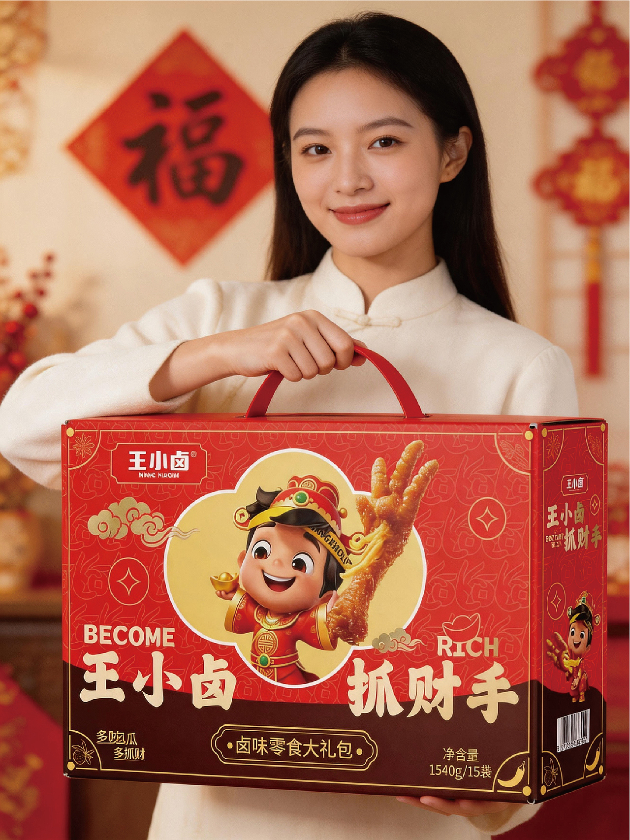 王小卤抓财手礼盒设计(图ZNDA5MDI0MDMy) - 包装 - 站酷设计师闽蓝亭原创素材 - 站酷ZCOOL