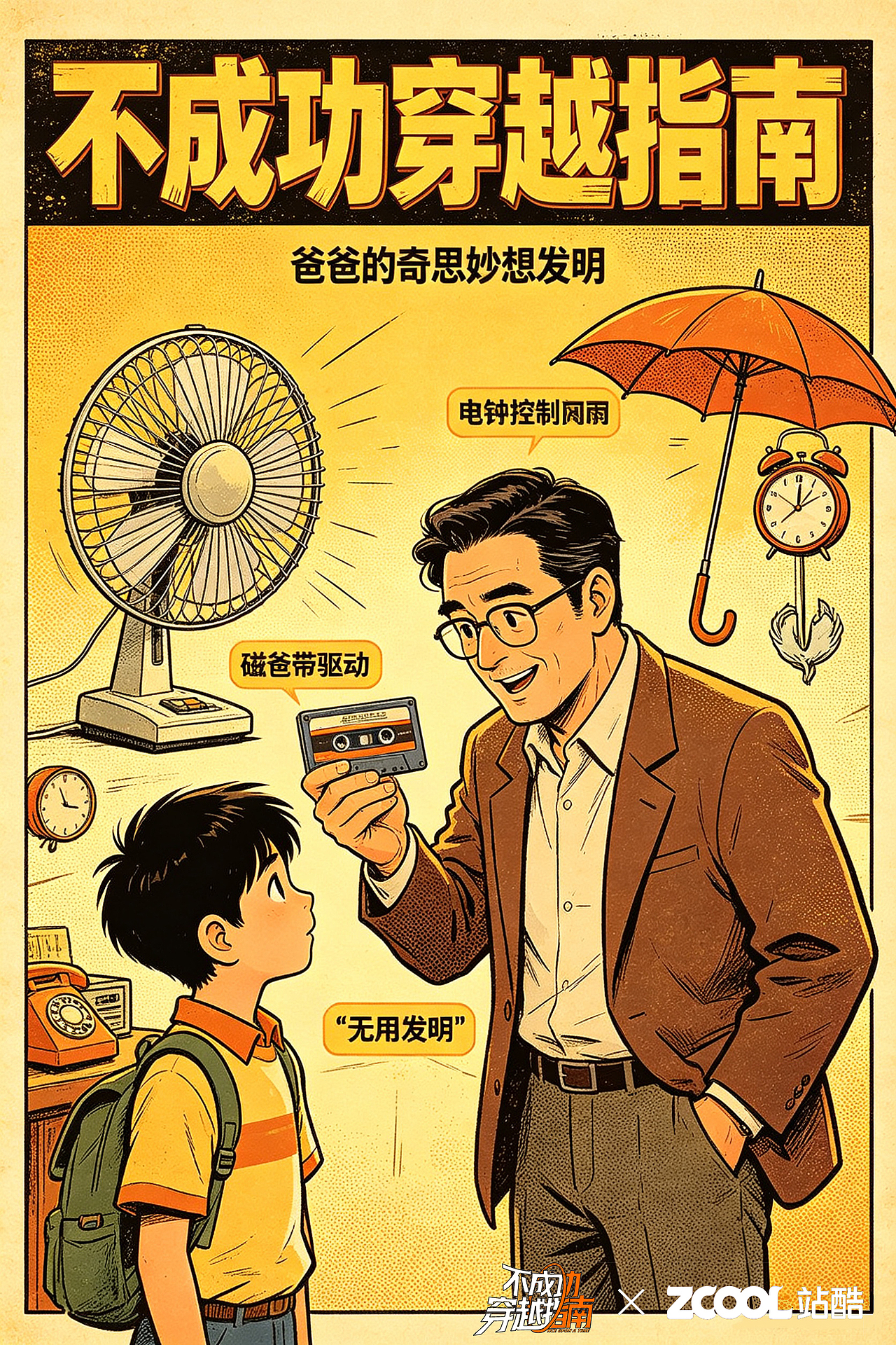 《磁带时空漫游：不成功的穿越，最成功的陪伴》（图ZNDA5MDI2NTc2） - AI作品 - 站酷设计师Z303484924原创素材 - 站酷ZCOOL