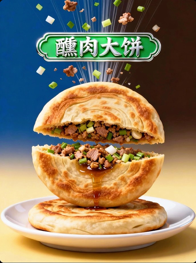 既梦AI设计创意熏肉大饼美食海报提示词AIGC既梦50模型(图ZNDA5MDQwOTI0) - 海报 - 站酷设计师风中的玫瑰耶原创素材 - 站酷ZCOOL