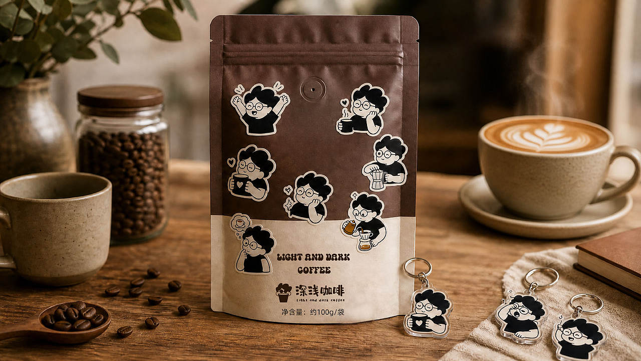深浅咖啡品牌VI(图ZNDA5MDQxNjI4) - 品牌 - 站酷设计师岑菲菲菲原创素材 - 站酷ZCOOL